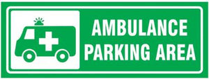  Detec™ Ambulance Parking Area Sign Board