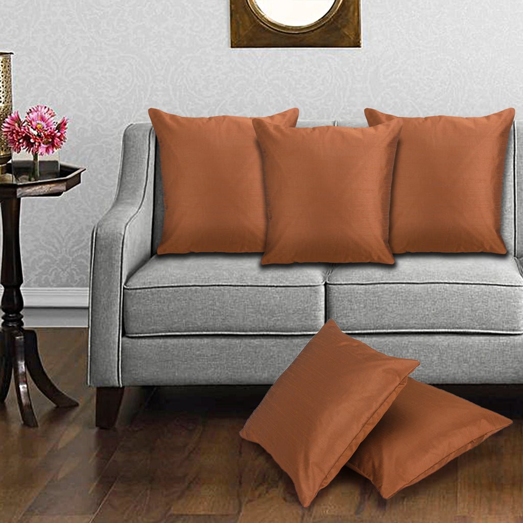Desi Kapda Plain Cushions Cover (Pack of 5, 40 cm*40 cm,)