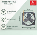 गैलरी व्यूवर में इमेज लोड करें, Candes Fresh 300 mm Anti Dust 3 Blade Exhaust Fan  (Black, Pack of 1)
