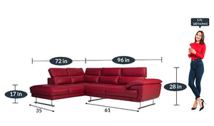 Detec™ Magnus RHS L Shape Sofa with Adjustable Headrest