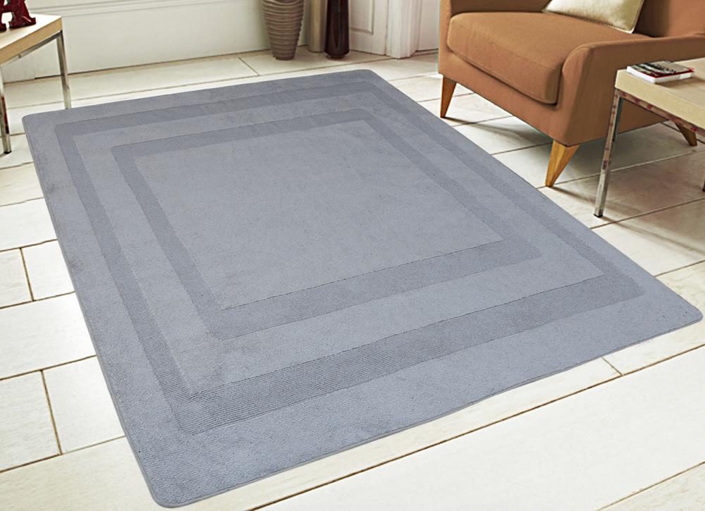 Saral Home Detec™ Brown Luxurious Plain Pattern Microfiber Carpet for Living Room