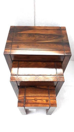 Load image into Gallery viewer, Ethnic Pure Sheesham Nesting Table with groov- Set of 3 - Detech Devices Private Limited
