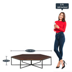 Load image into Gallery viewer, Detec™ Coffee Table Set with 6 Stools - Provincial Teak Finish

