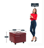 Load image into Gallery viewer, Detec™ Gennadi Ottoman with Storage - Wine Red Color
