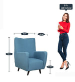 Load image into Gallery viewer, Detec™ Wing Chair with Stool - Blue Color 

