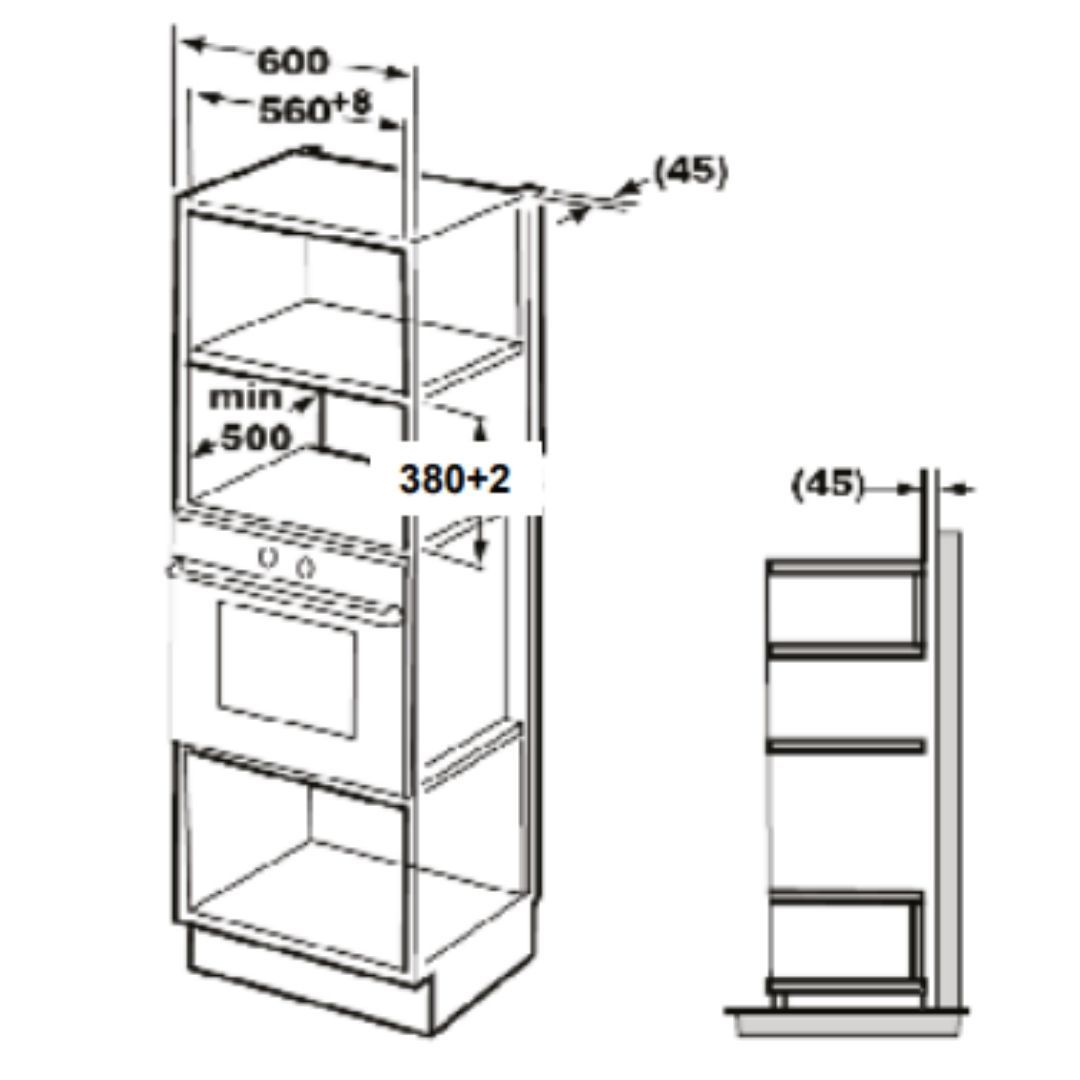 Hafele Built In Microwave Diamond Neo 28