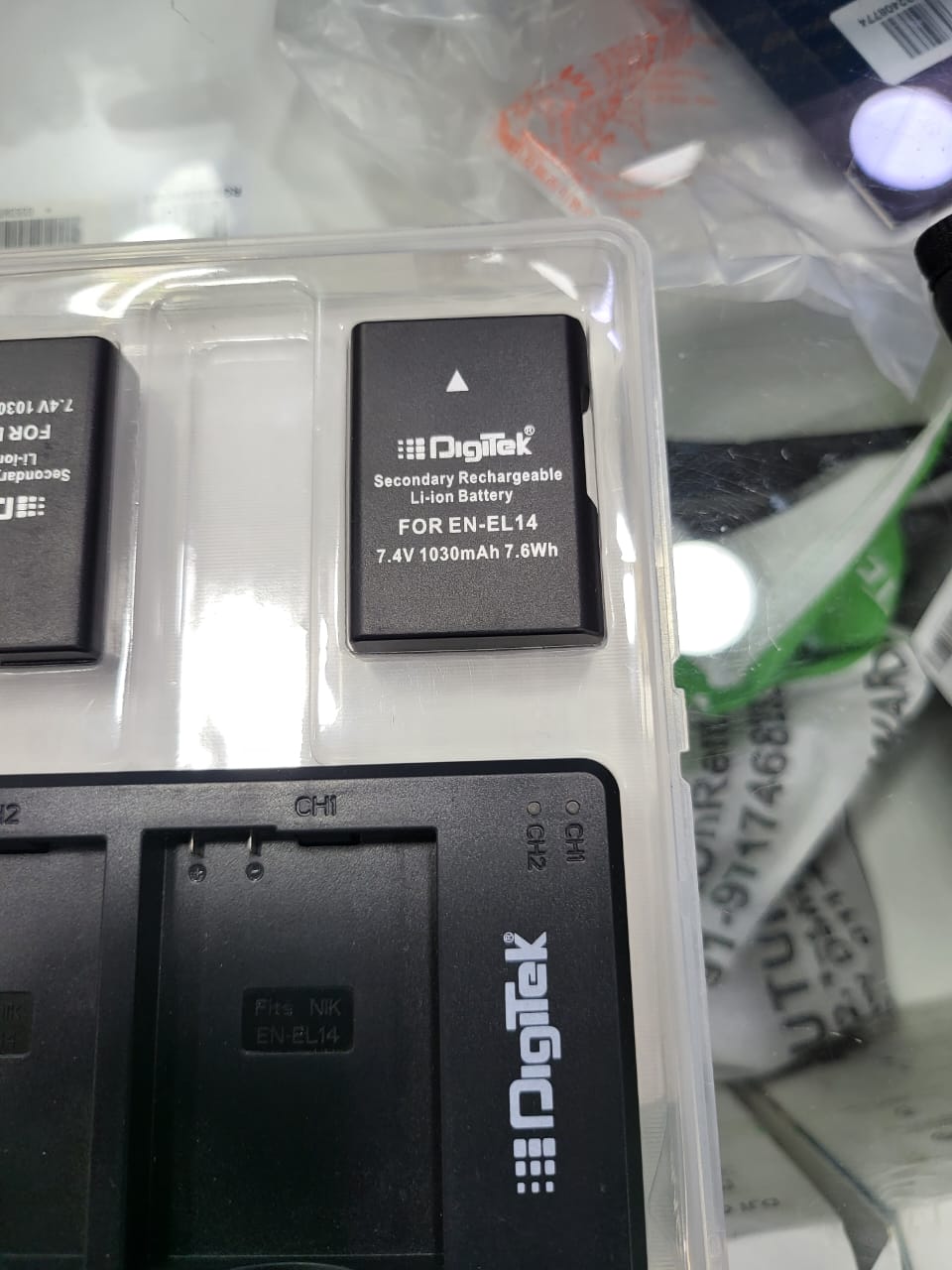 डिजिटल कैमरे के लिए Digitek Enel14 सेकेंडरी रिचार्जेबल बैटरी पैक
