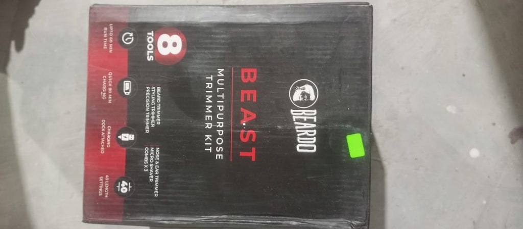 Beardo Beast Styling Trimmer Kit for Men Runtime 60 Min Red Black