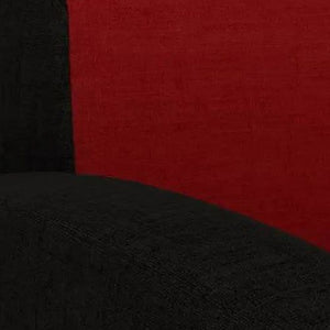 डिटेक™ क्वाट्रा फैब्रिक लाल और काला सोफा सेट