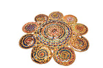 Load image into Gallery viewer, Detec Homzë Jute Rug in Floral Pattern
