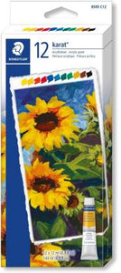 Detec™ STAEDTLER Karat Acrylic paint tubes 8500 C12 12 Colors  (Set of 12, Multicolor)