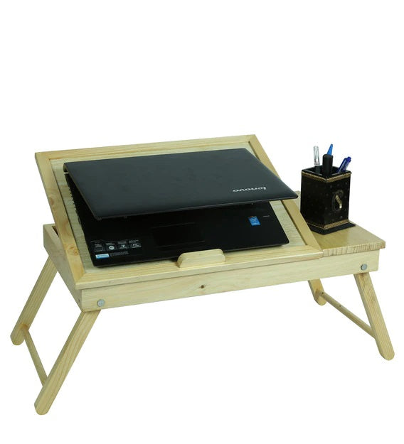 Detec™ Classi Pine Wood Portable Table in Natural Color