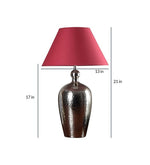 Load image into Gallery viewer, Detec Metal finished with Maroon shade sophisticated table lamp
