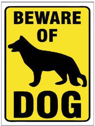 Detec™ कुत्ते के साइन बोर्ड से सावधान रहें