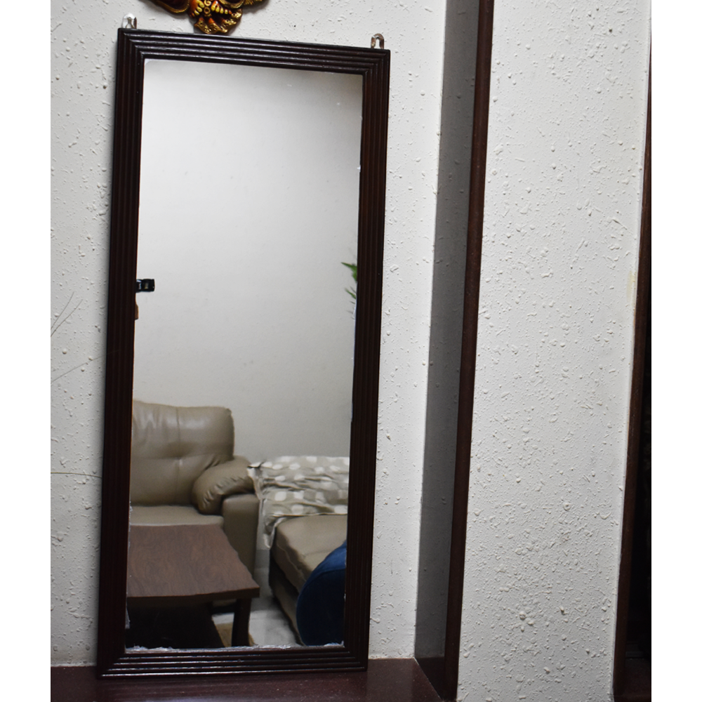 Detec Homzë Designer Wall Mirror - Brown Color set of 2
