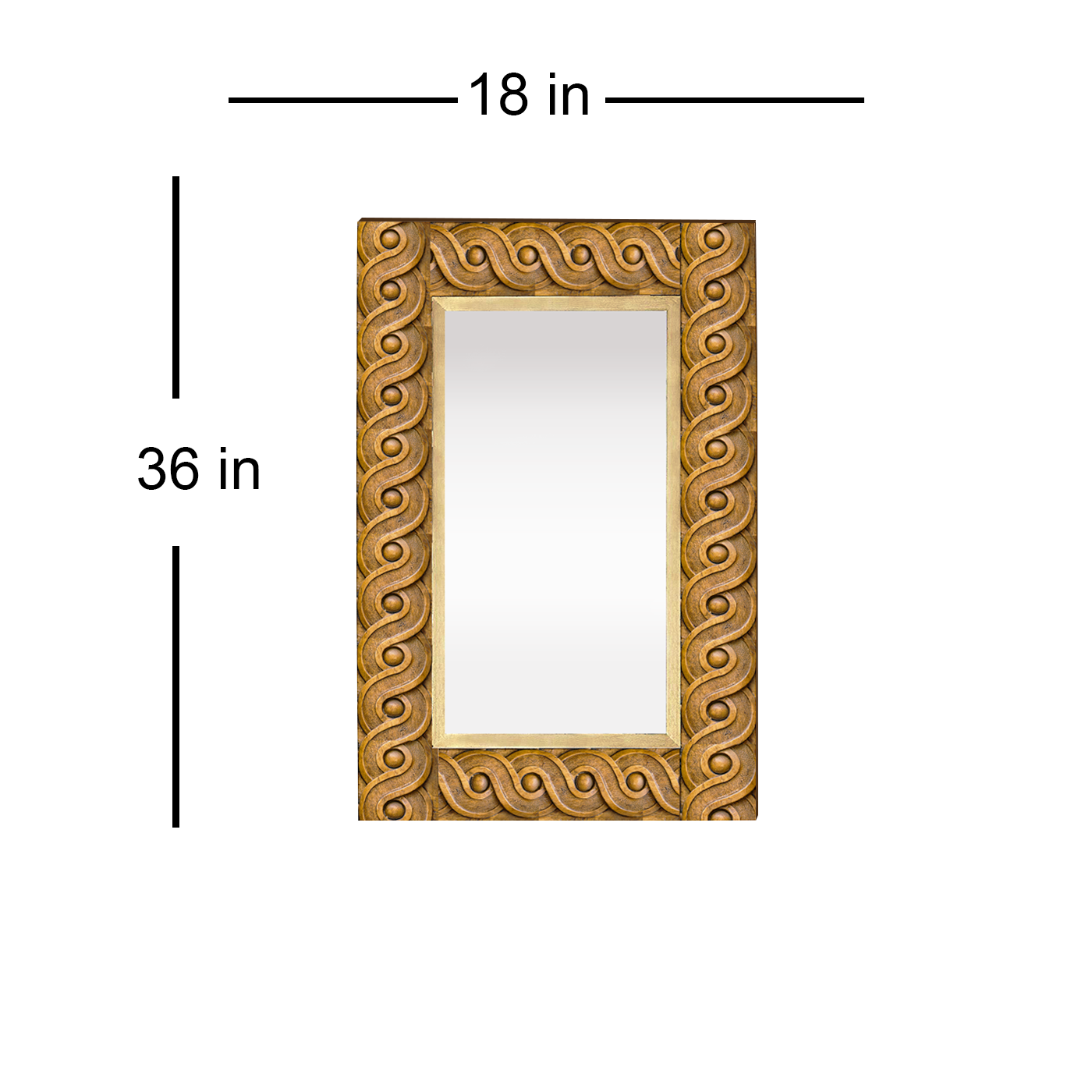 Detec™ Solid Wood Natural Mirror 36 inches
