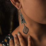 Load image into Gallery viewer, Detec Homzë Earrings - Silver Oxidised
