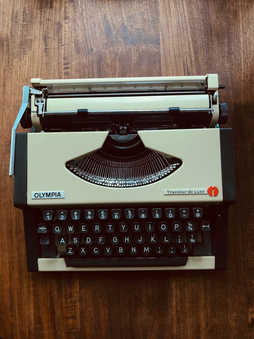 Vintage Typewriter Olympia Traveller De Luxe