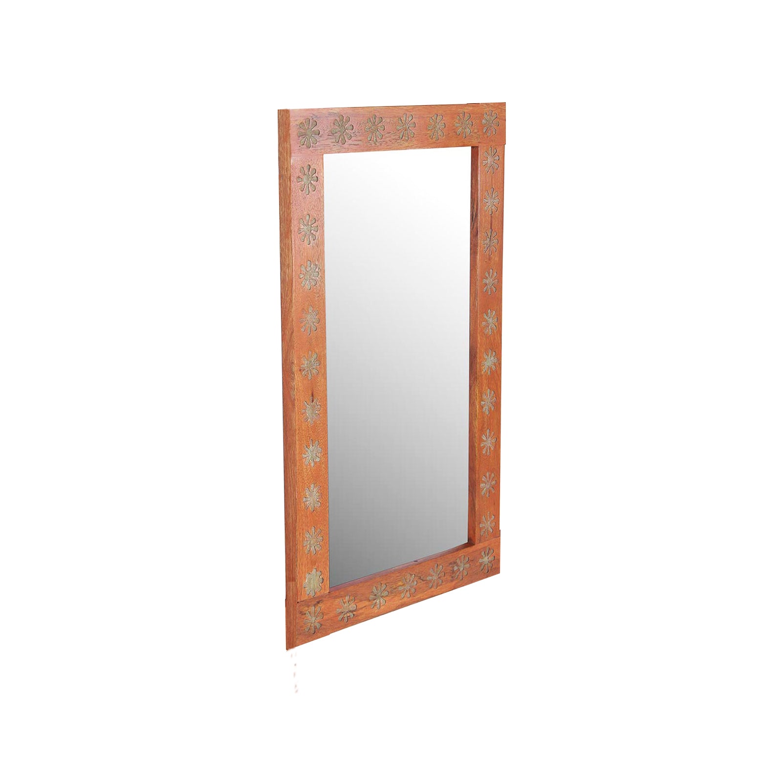 Detec™Ana Solid Wood Hand Carved Wall Mirror