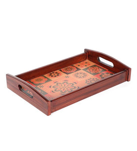 Detec™ Round Handle Tray In Digital Ethnic Print