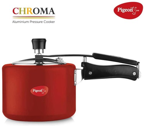Pigeon by Stovekraft Chroma 5 litres Chroma Induction Base Aluminium Pressure Cooker, 5 litres,