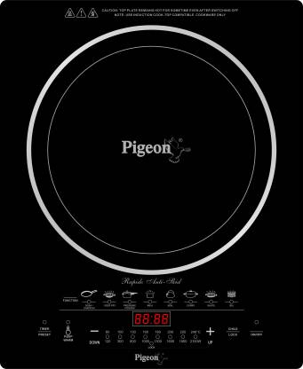 Pigeon Rapido Anti Skid Induction Cooktop  (Black, Touch Panel)