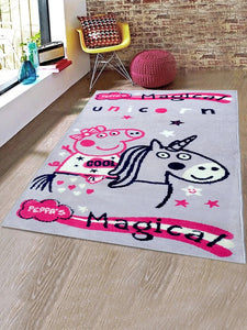 Saral Home Detec™ Peppa-Pig Carpet (80X130CM -Purple) kids Collection 