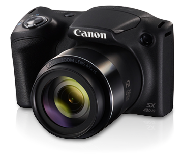 Open Box, Unused Canon PowerShot SX430 IS 20MP Digital Camera with 45x Optical Zoom Black
