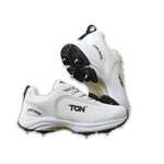 Load image into Gallery viewer, SS Ton Pro 9000 Cricket Spike Shoes - White and Black
