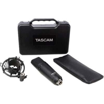 Tascam TM 180 Studio Condenser Microphone with Shockmount Hard Case and Zippered Soft Case