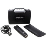 Load image into Gallery viewer, Tascam TM 180 Studio Condenser Microphone with Shockmount Hard Case and Zippered Soft Case
