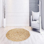 Load image into Gallery viewer, Detec  Jute Rug (White &amp; Brown)
