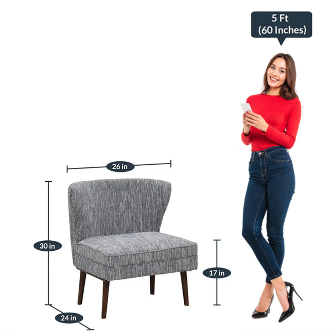 Detec™ Thomas Luxe Chair - Grey Color