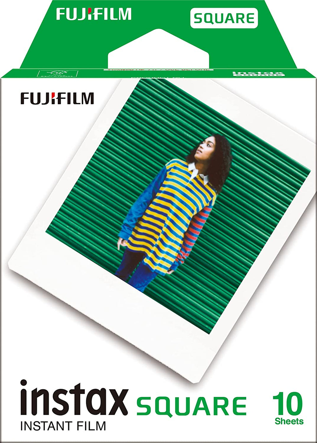 Open Box,Unused Fujifilm Instax Square 10 Exposures Instant Film (White)