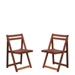 Load image into Gallery viewer, Detec™ Foldable Chair (Set of 2) in Natural Brown Colour
