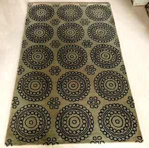 Detec™ Wool Hand Tufted Rug - Brown Color