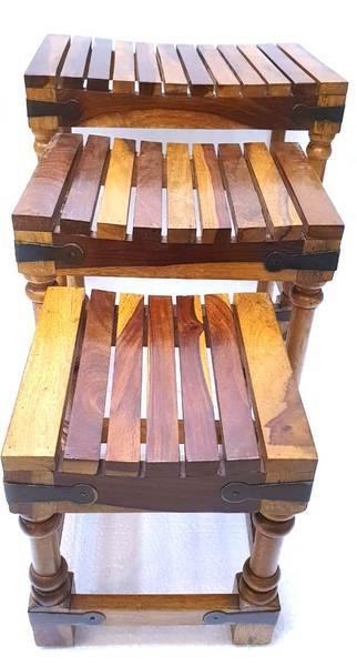 Detec Homzë Wooden Nesting Table - Set of 3