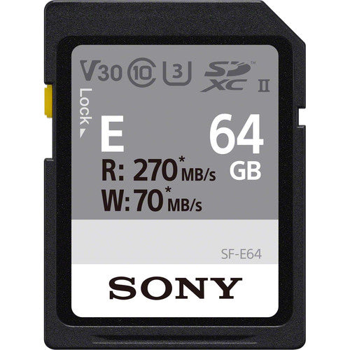 Sony 64GB SF-E सीरीज UHS-II SDXC मेमोरी कार्ड