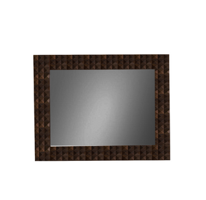 Detec™ Dark Brown Solid Wood Hand Carved Wall Mirror36 inche