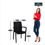 Load image into Gallery viewer, Detec™ Plastic Chair (Set of 2) - Black Color
