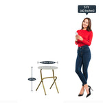 Load image into Gallery viewer, Detec™ End Table - Gold &amp; Blue Finish
