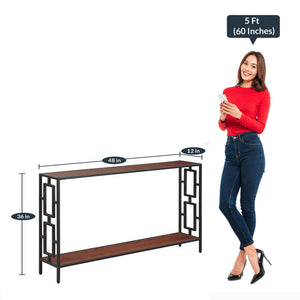 Detec™ Console Table - Brown & Black Colour