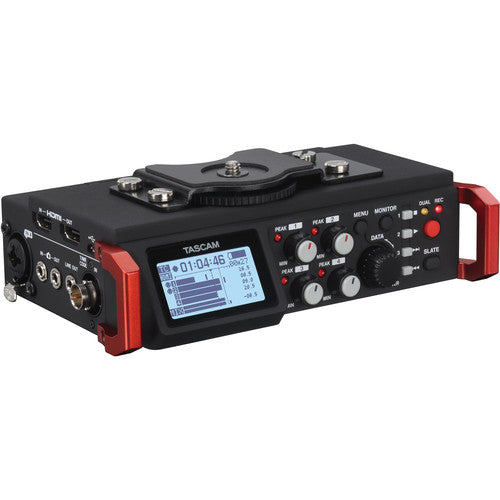 Tascam DR-701D 4 Channel 6 Track Multitrack Field Recorder with Onboard Omni Microphones