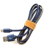 गैलरी व्यूवर में इमेज लोड करें, Detec Data Cable - USB 2.0 - Type C - Denim fabric - Detech Devices Private Limited
