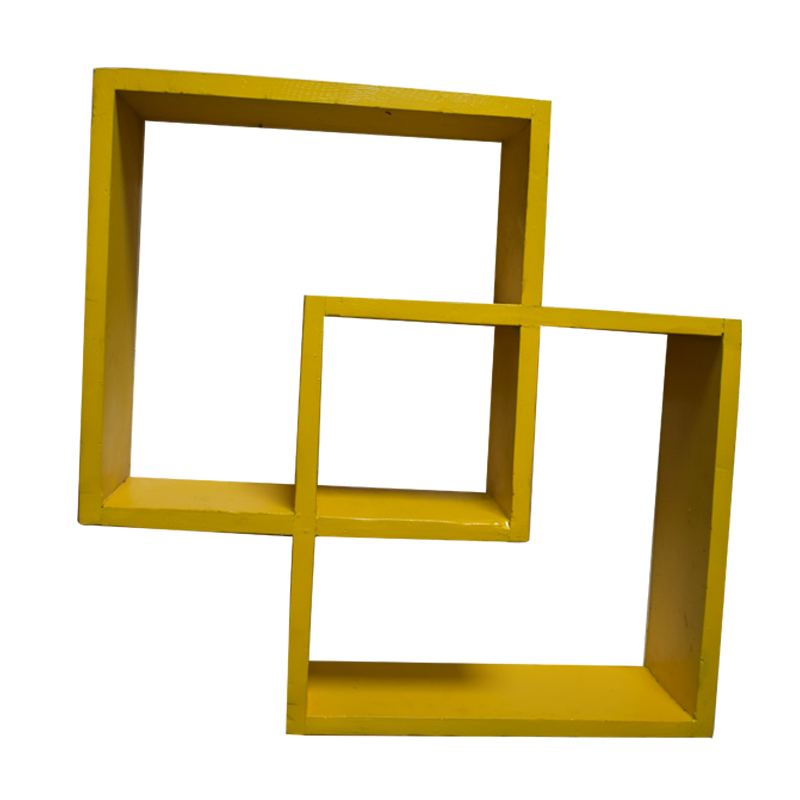 Detec™ Wooden Wall Bracket In Yellow Color Pack of 6