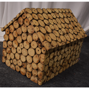 Detec™ Wooden Hut Shape Wooden Money Box