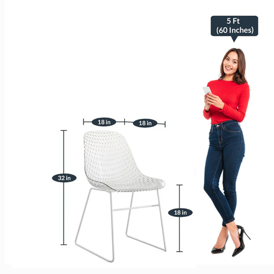 Detec™ Plastic Chair - White Color